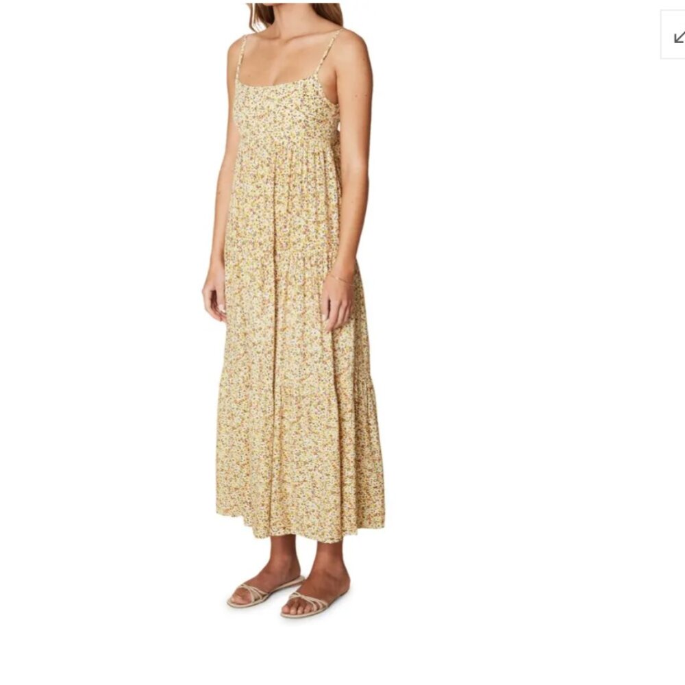 Faithfull the Brand  Le Temps Des Fleur Corvina Tiered Midi Dress